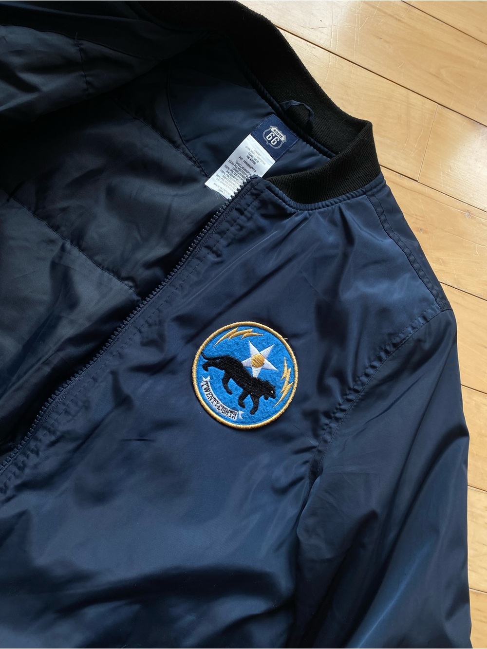 Route 66 Navy Jacket with Black Trim - Picture 7 of 12